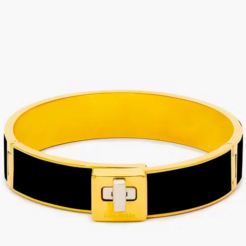 Kate Spade Gold and Black Modern Bangle Bracelet